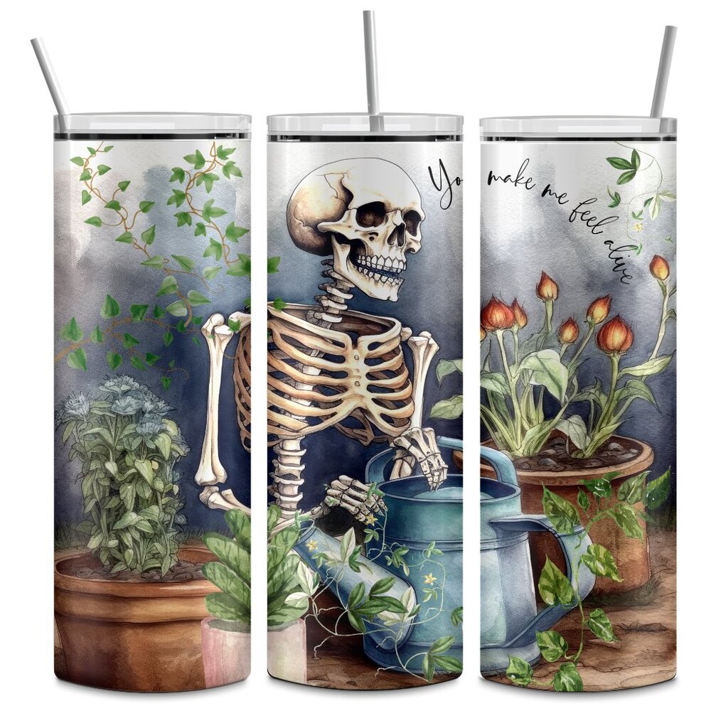 You make me feel alive metal insulated stainless steel tumbler